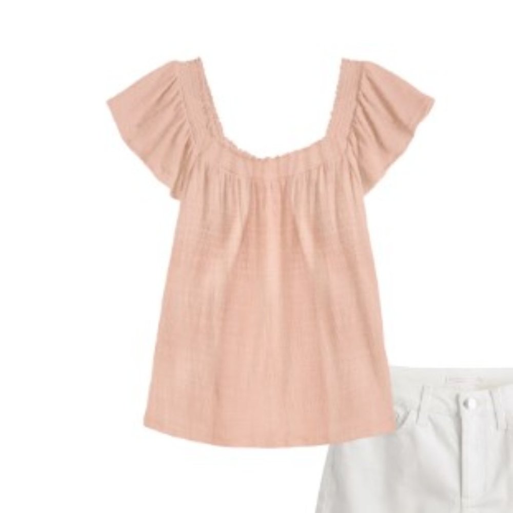 Women's Lauren Conrad On/Off The Shoulder Flutter Sleeve Top